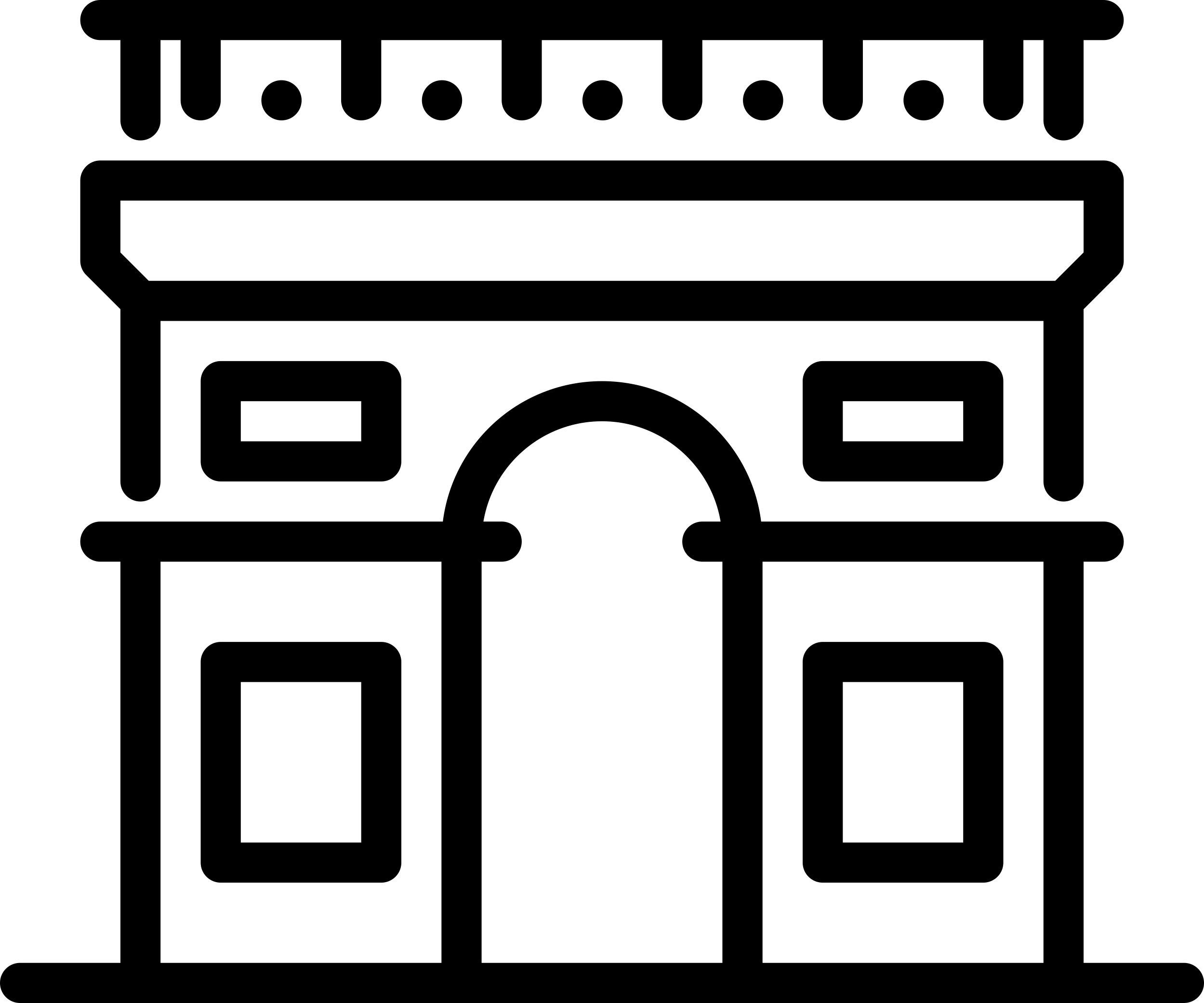 Arc De Triomphe Outline Icon Svg Set Free Vectors